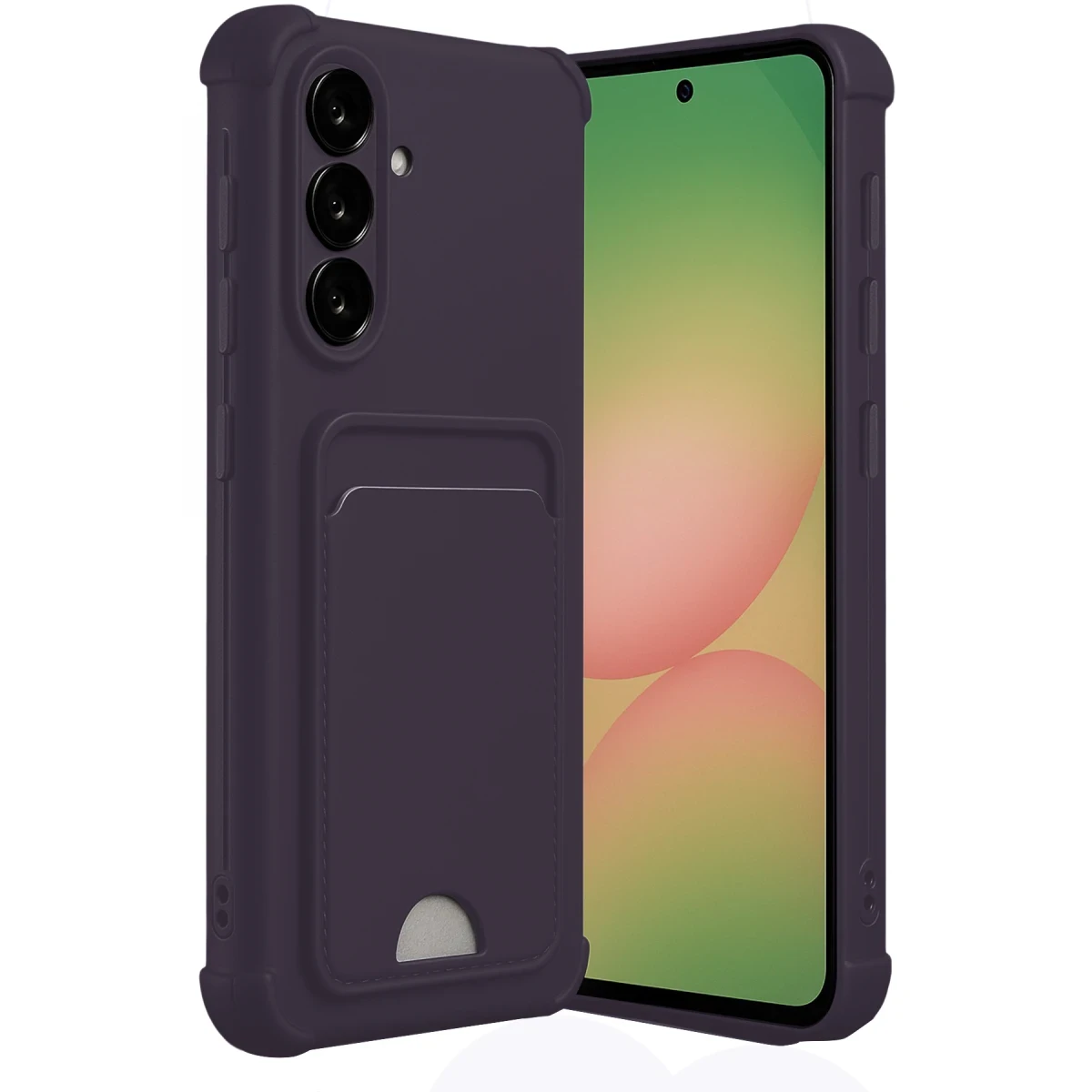 Newface Samsung Galaxy A36 Kılıf Kelvin Kartvizitli Silikon - Derin Mor