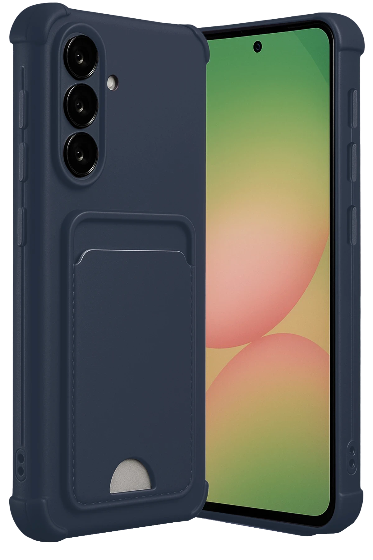 Newface Samsung Galaxy A56 Kılıf Kelvin Kartvizitli Silikon - Lacivert