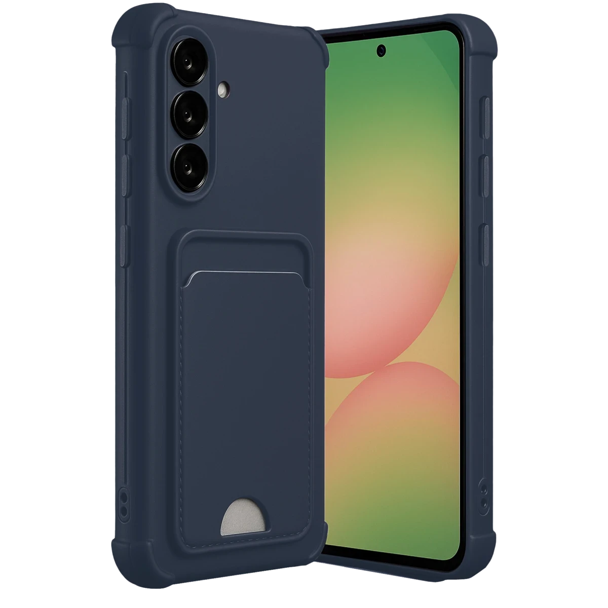 Newface Samsung Galaxy A56 Kılıf Kelvin Kartvizitli Silikon - Lacivert