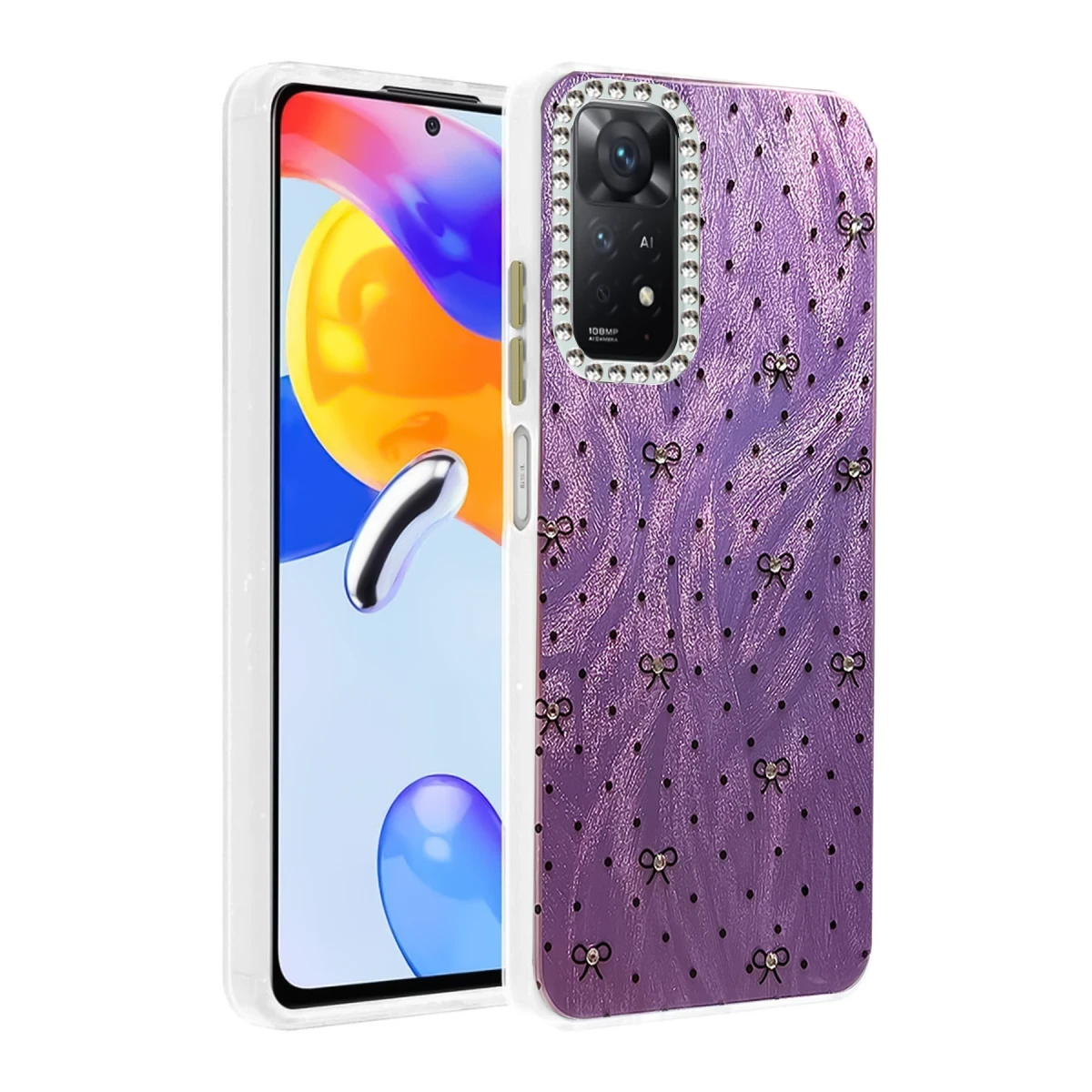 Newface Xiaomi Redmi Note 12 Pro 4G Kılıf Blade Aynalı Desenli Kapak - Desen 2