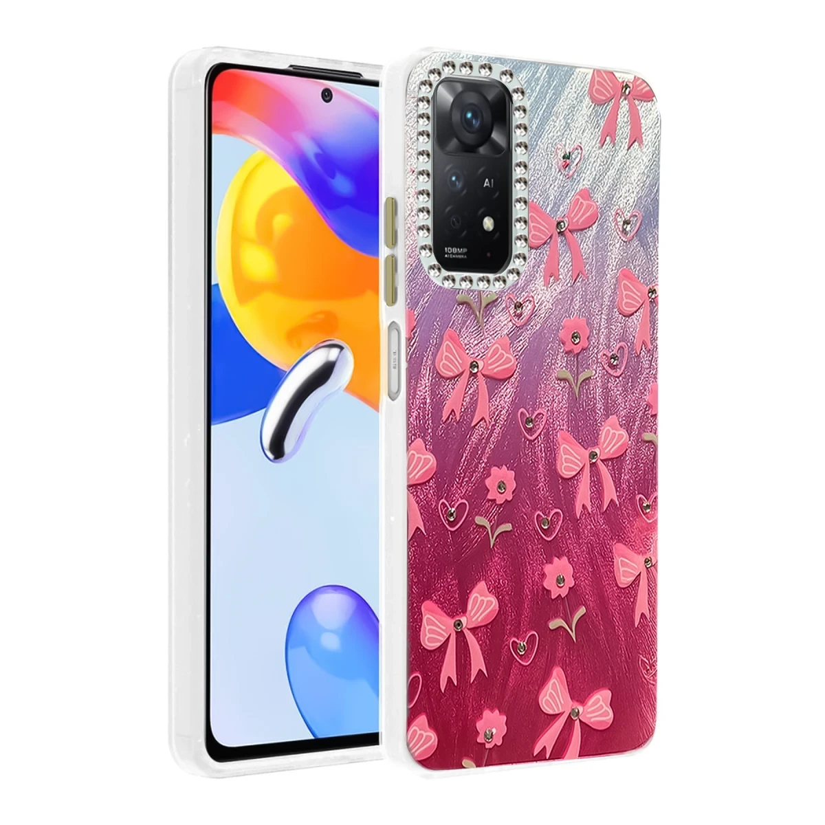 Newface Xiaomi Redmi Note 12 Pro 4G Kılıf Blade Aynalı Desenli Kapak - Desen 3