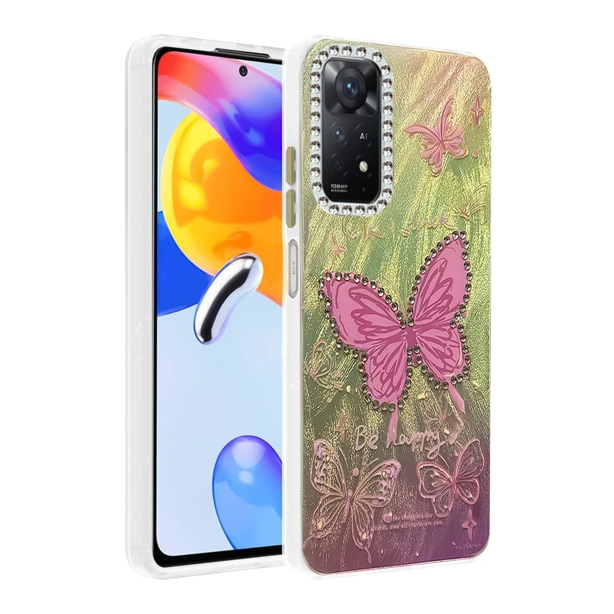 Newface Xiaomi Redmi Note 12 Pro 4G Kılıf Blade Aynalı Desenli Kapak - Desen 5