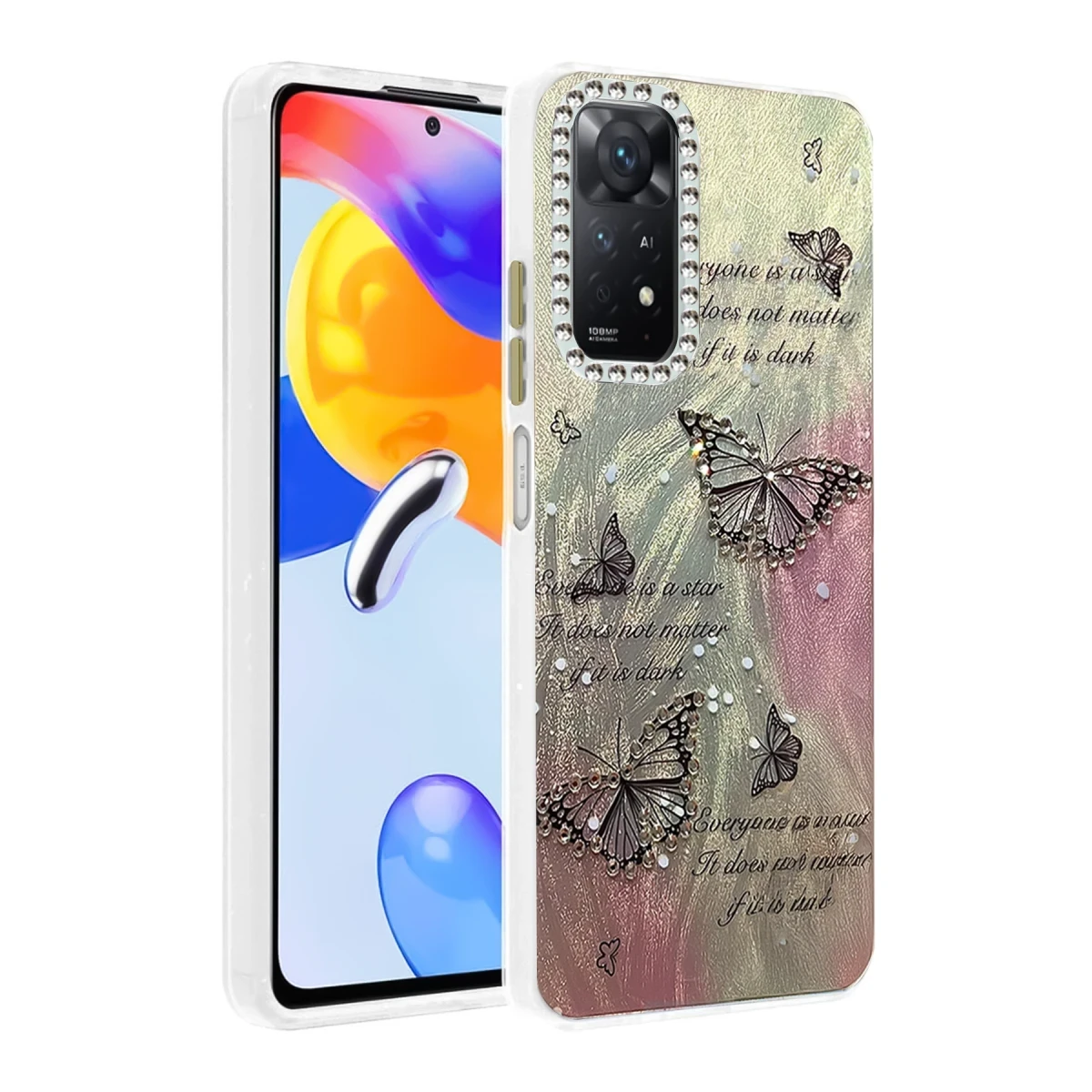 Newface Xiaomi Redmi Note 12 Pro 4G Kılıf Blade Aynalı Desenli Kapak - Desen 6