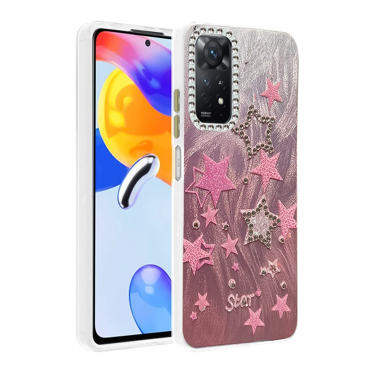 Newface Xiaomi Redmi Note 12 Pro 4G Kılıf Blade Aynalı Desenli Kapak - Desen 7