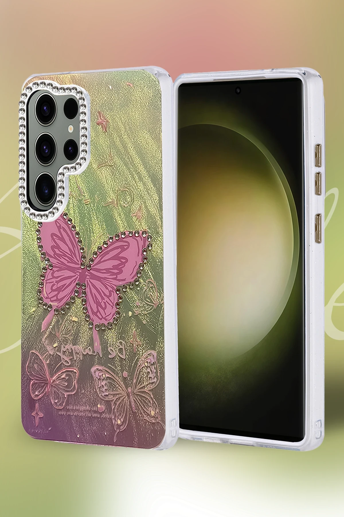 Newface Samsung Galaxy S25 Ultra Kılıf Blade Aynalı Desenli Kapak - Desen 3