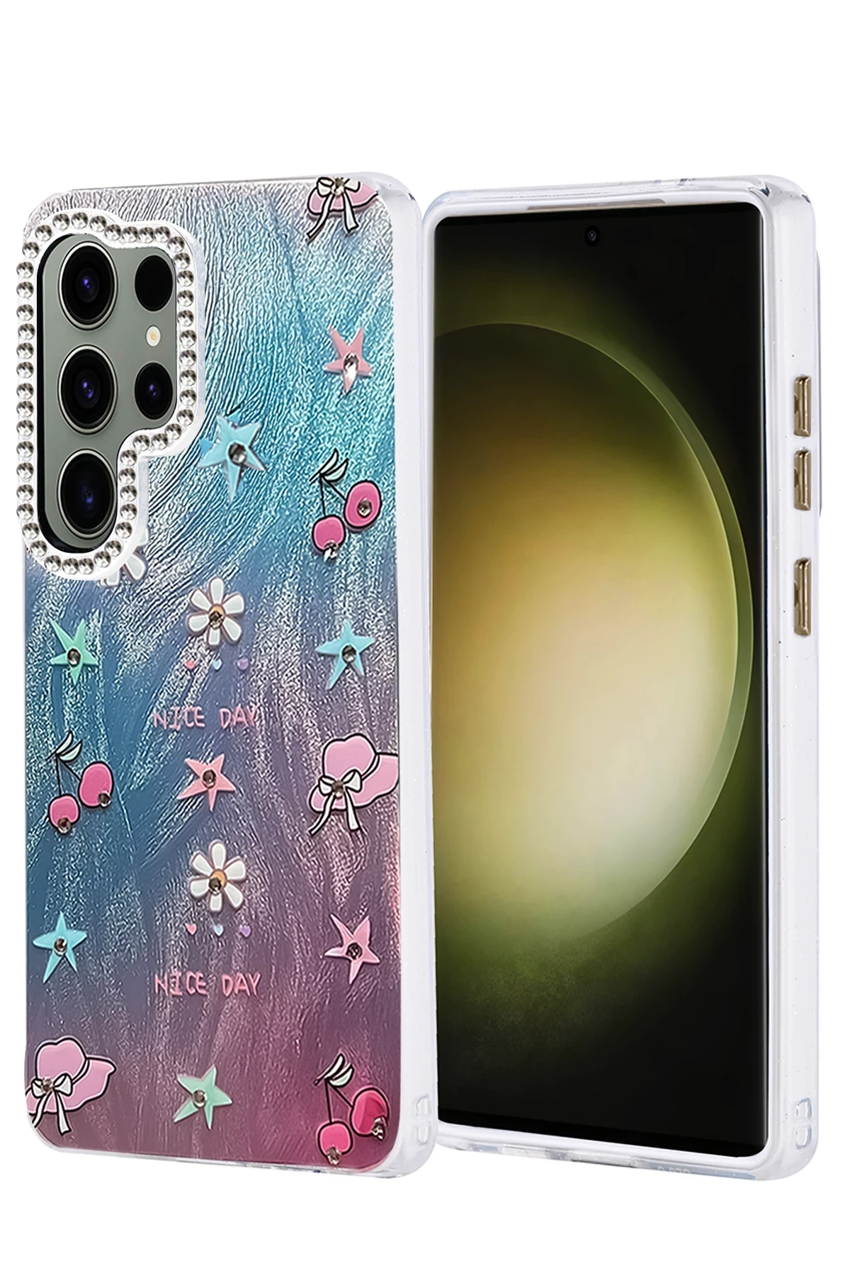 Newface Samsung Galaxy S25 Ultra Kılıf Blade Aynalı Desenli Kapak - Desen 4