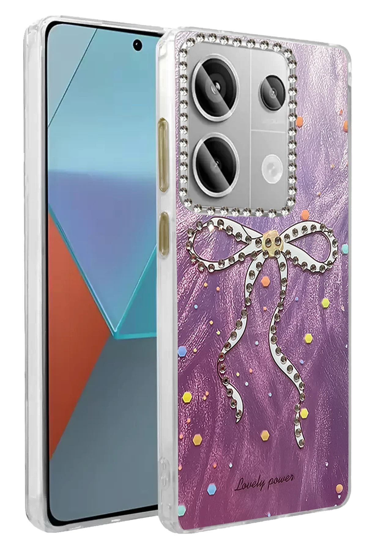 Newface Xiaomi Redmi Note 13 Pro 4G Kılıf Blade Aynalı Desenli Kapak - Desen 1