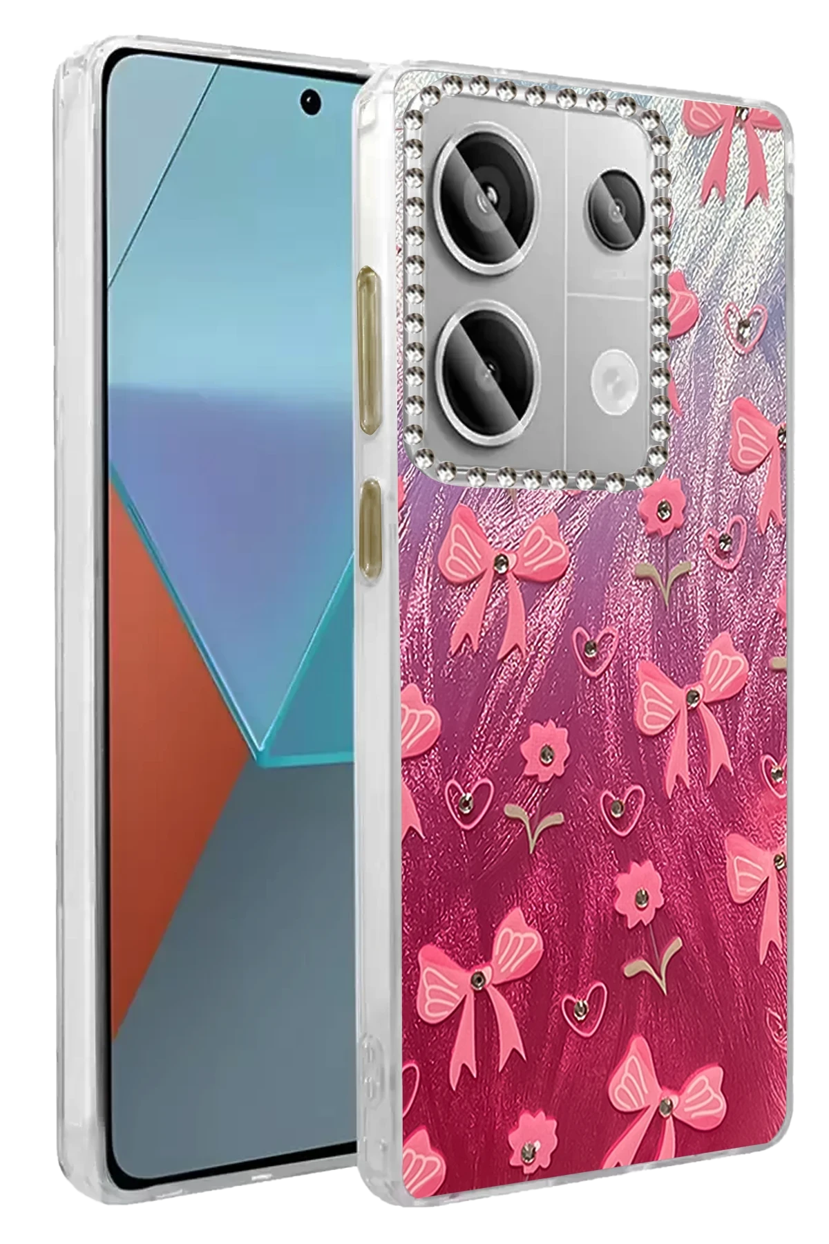 Newface Xiaomi Redmi Note 13 Pro 4G Kılıf Blade Aynalı Desenli Kapak - Desen 3