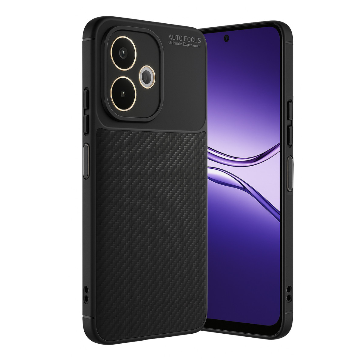 Newface Oppo A5 Pro 4G Kılıf Auto Focus Karbon Kapak - Siyah — görsel 5