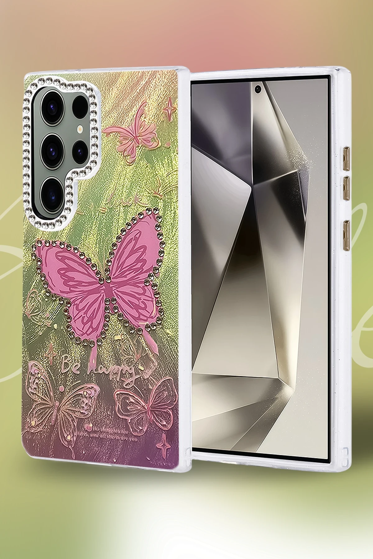 Newface Samsung Galaxy S24 Ultra Kılıf Blade Aynalı Desenli Kapak - Desen 9