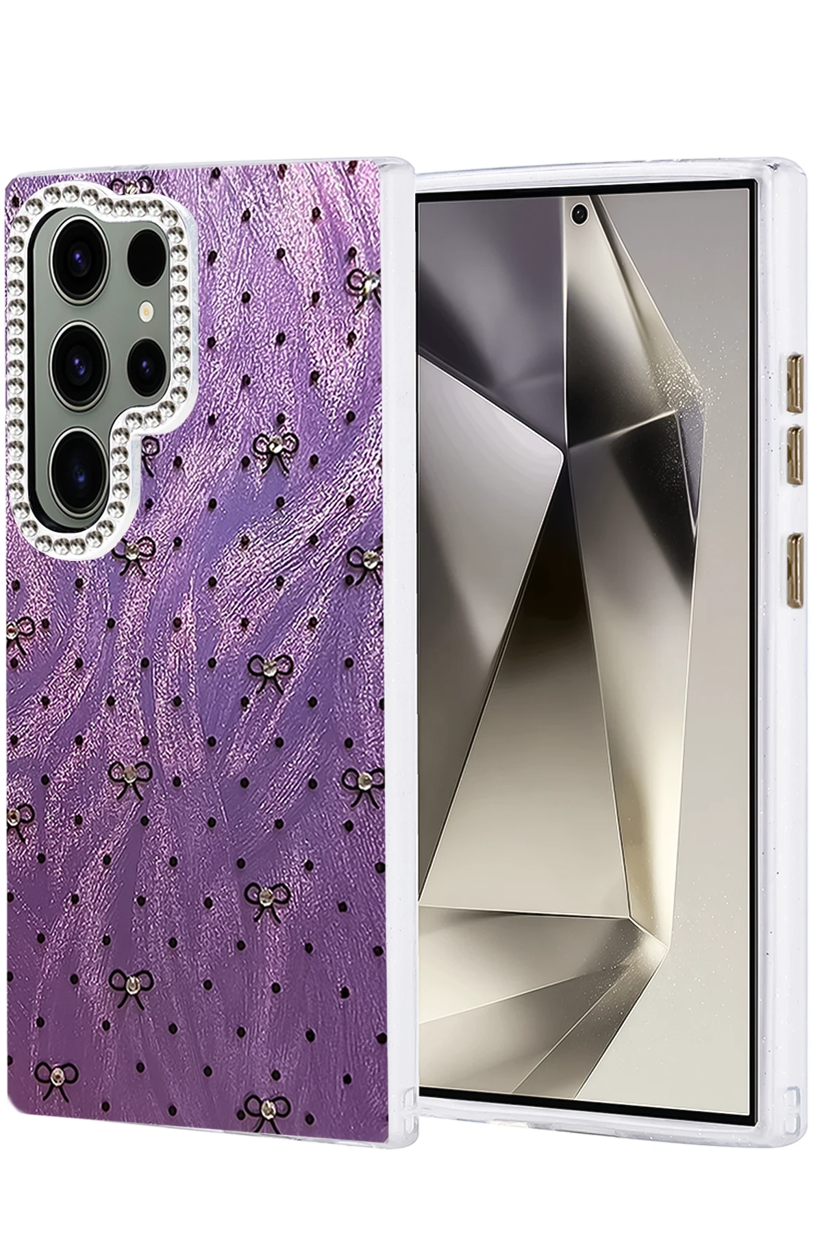 Newface Samsung Galaxy S24 Ultra Kılıf Blade Aynalı Desenli Kapak - Desen 2