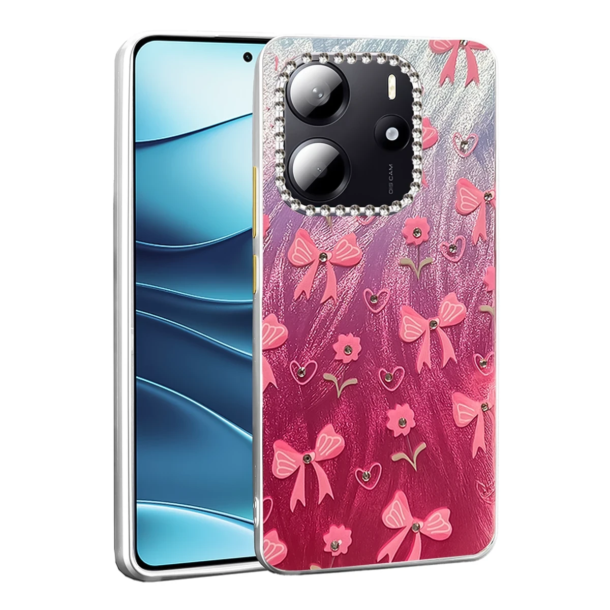Newface Xiaomi Redmi Note 14 4G Kılıf Blade Aynalı Desenli Kapak - Desen 3