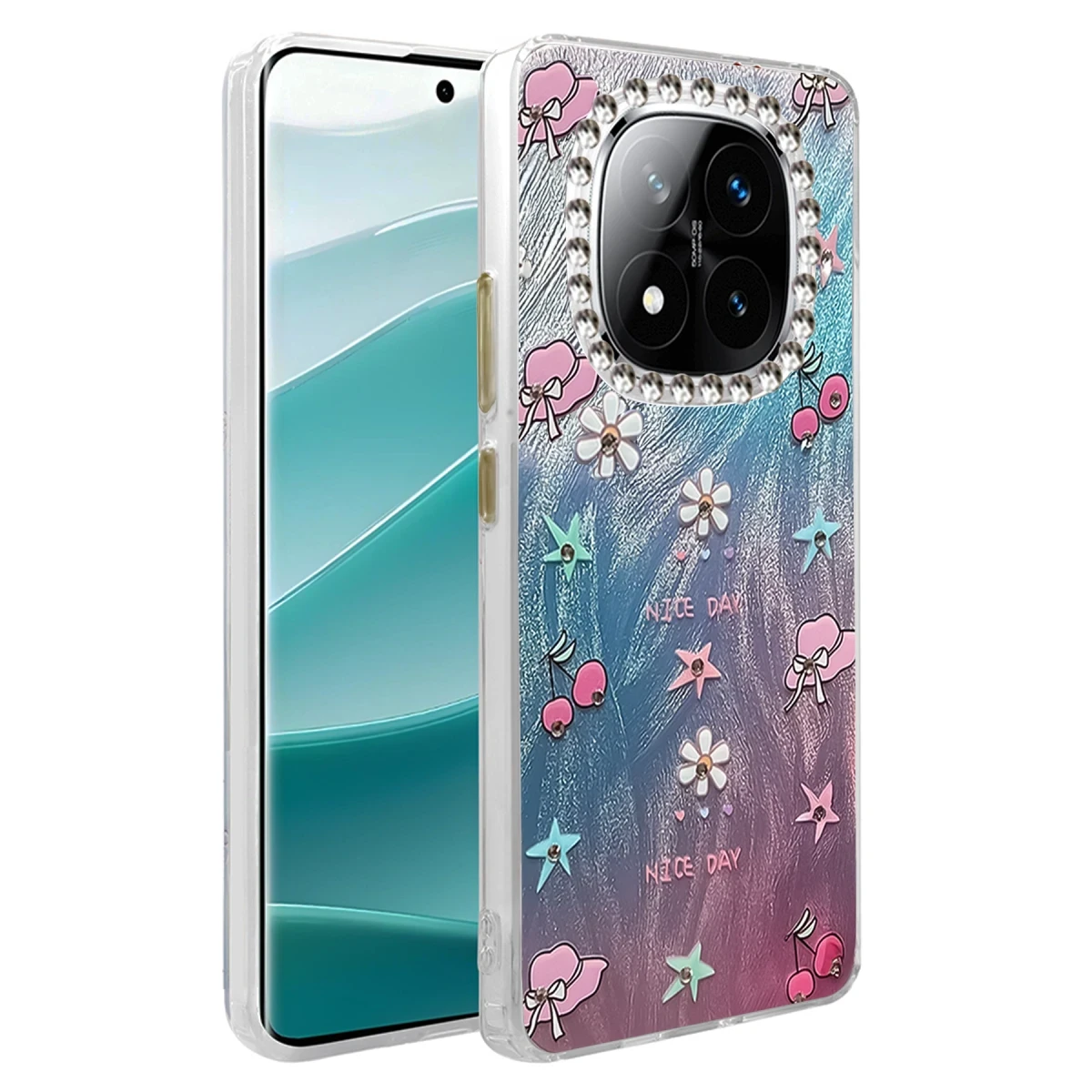 Newface Xiaomi Redmi Note 14 Pro 5G Kılıf Blade Aynalı Desenli Kapak - Desen 4