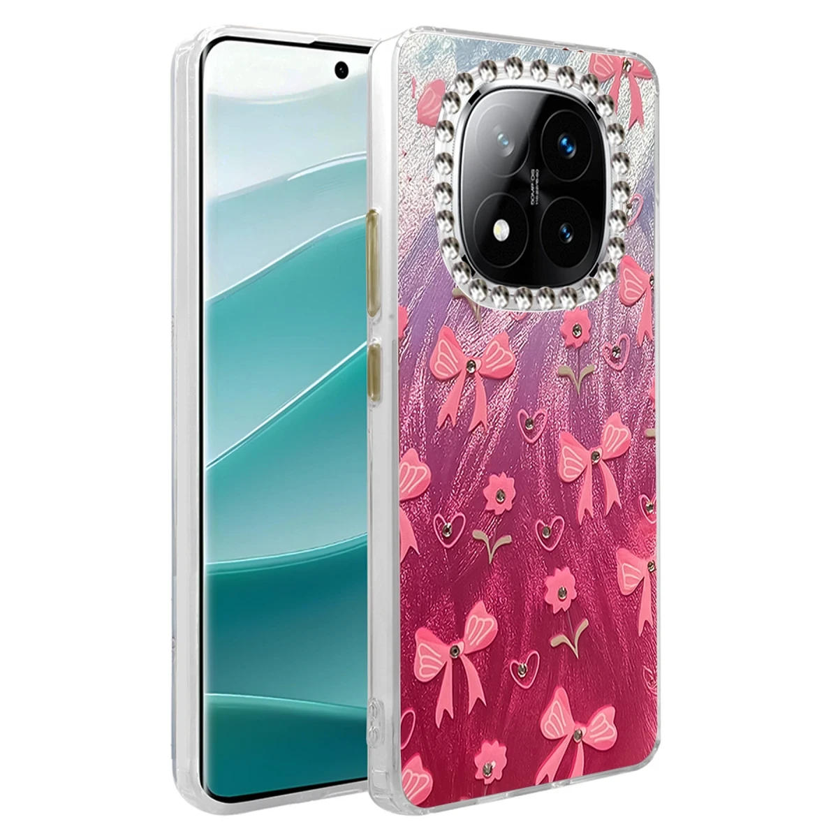 Newface Xiaomi Redmi Note 14 Pro 5G Kılıf Blade Aynalı Desenli Kapak - Desen 3