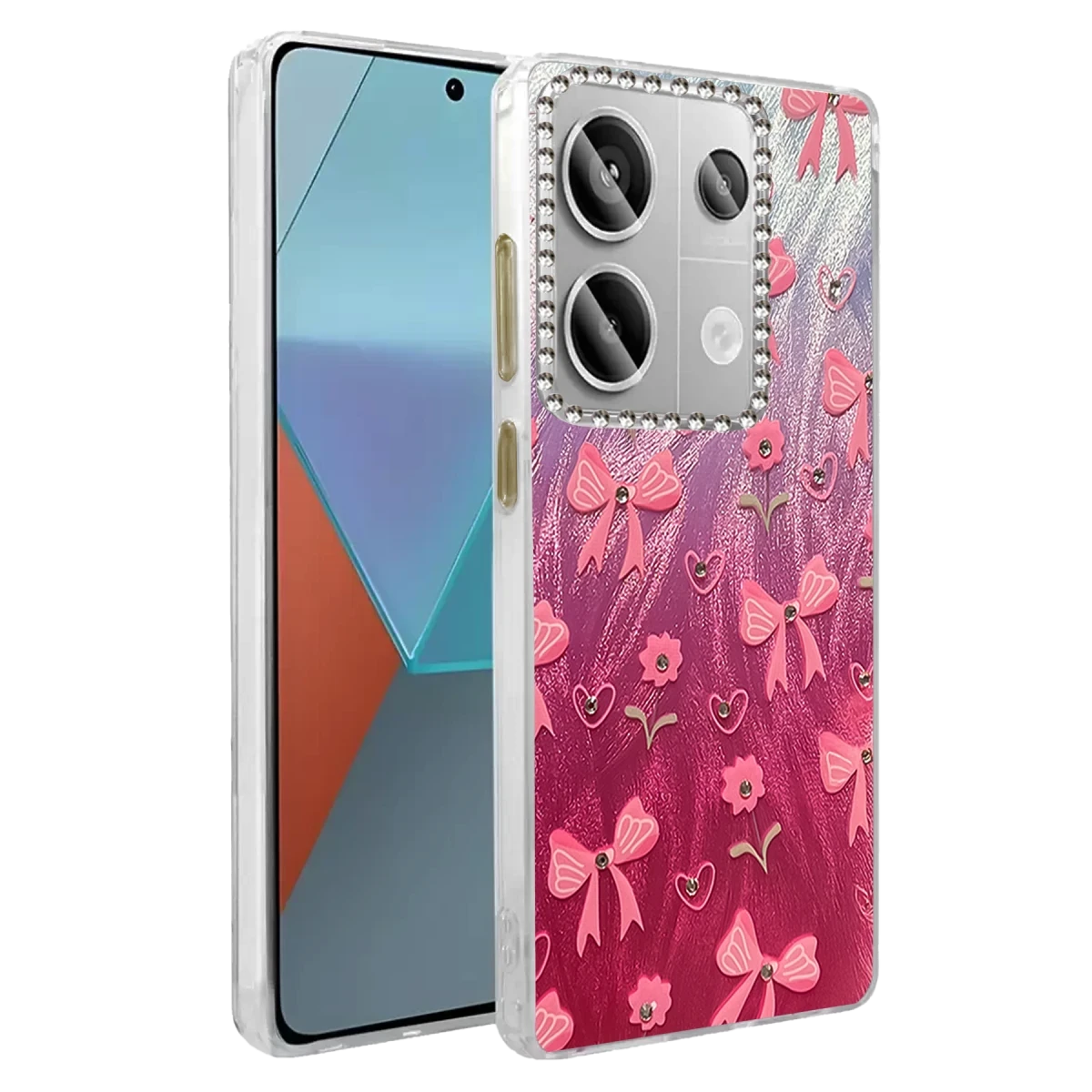 Newface Xiaomi Redmi Note 13 Pro 5G Kılıf Blade Aynalı Desenli Kapak - Desen 3