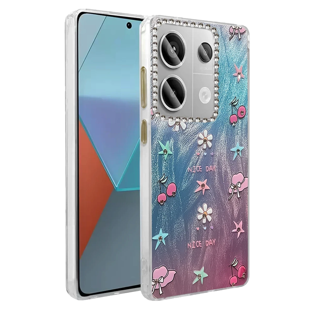 Newface Xiaomi Redmi Note 13 Pro 5G Kılıf Blade Aynalı Desenli Kapak - Desen 4