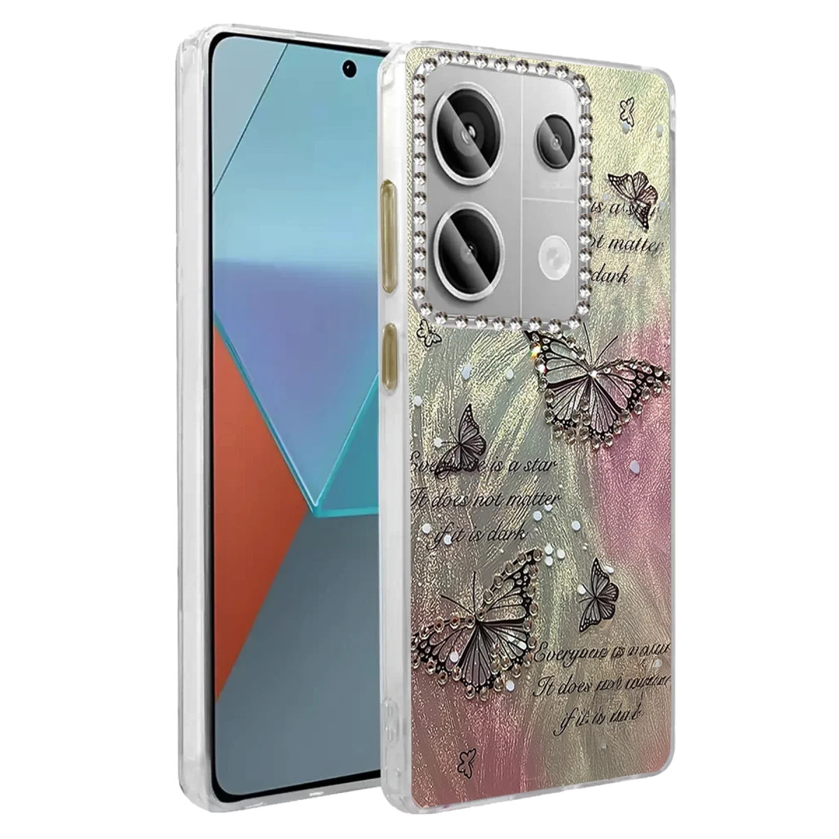 Newface Xiaomi Redmi Note 13 Pro 5G Kılıf Blade Aynalı Desenli Kapak - Desen 6