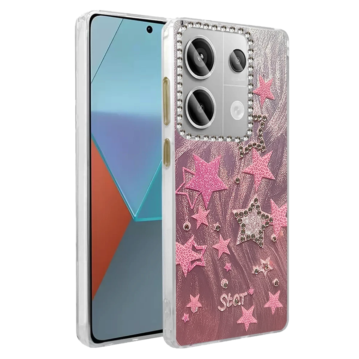 Newface Xiaomi Redmi Note 13 Pro 5G Kılıf Blade Aynalı Desenli Kapak - Desen 7