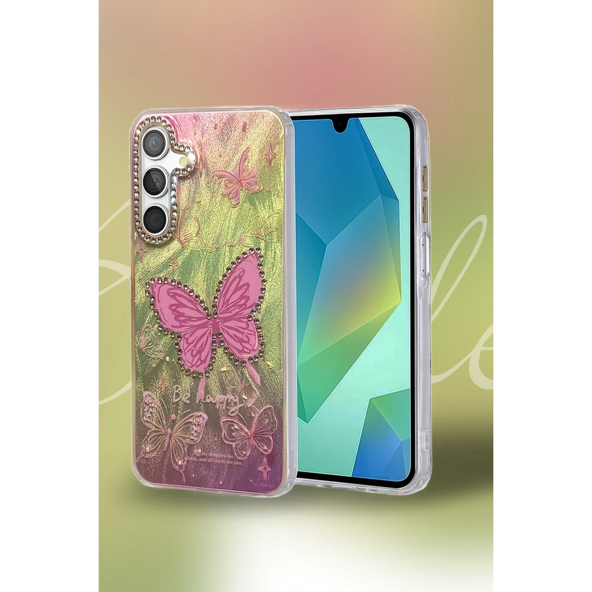 Newface Samsung Galaxy A56 Kılıf Blade Aynalı Desenli Kapak - Desen 1 — görsel 4