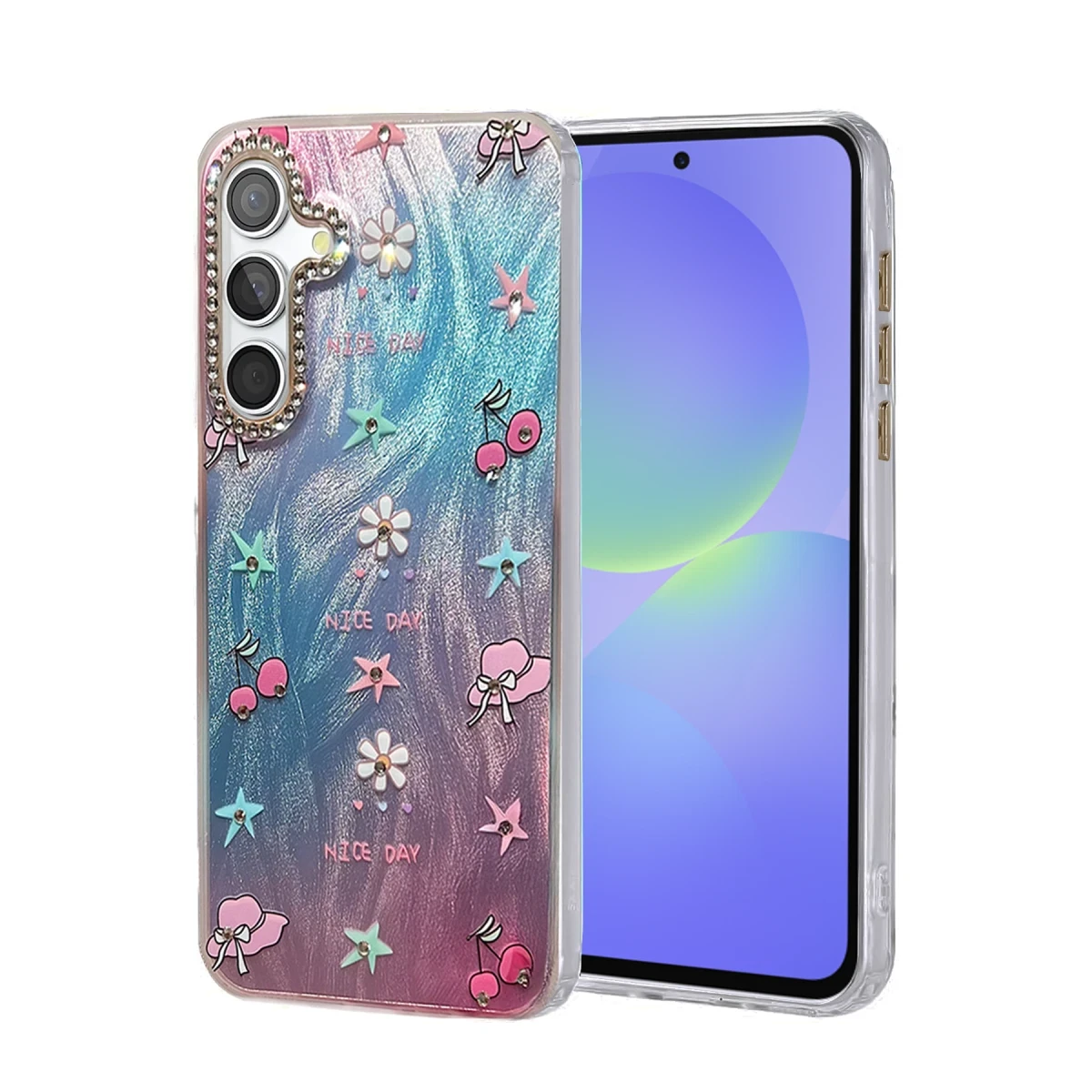 Newface Samsung Galaxy A36 Kılıf Blade Aynalı Desenli Kapak - Desen 4