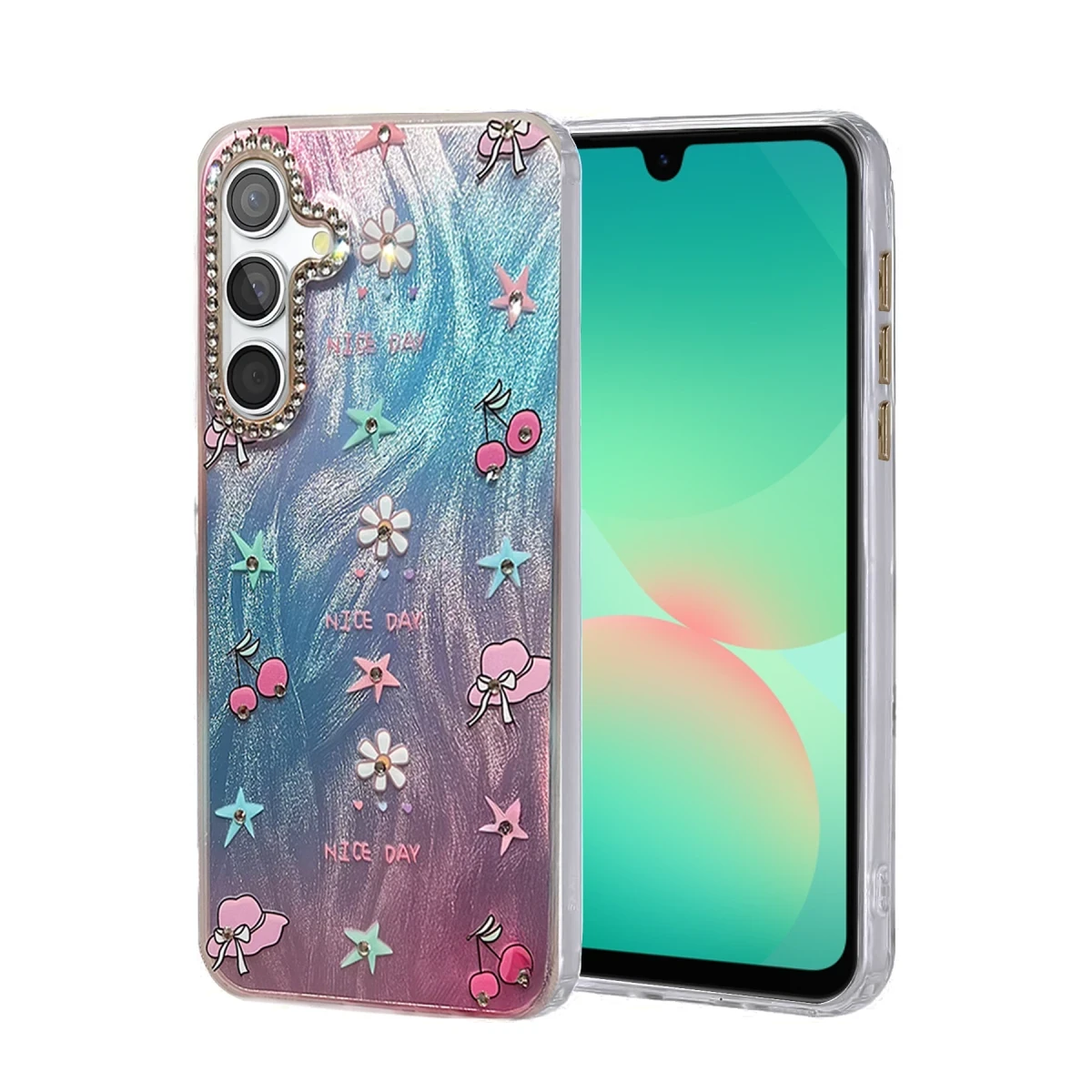 Newface Samsung Galaxy A26 Kılıf Blade Aynalı Desenli Kapak - Desen 4