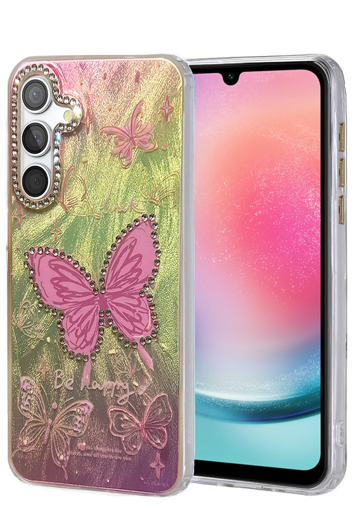 Newface Samsung Galaxy A24 4G Kılıf Blade Aynalı Desenli Kapak - Desen 5