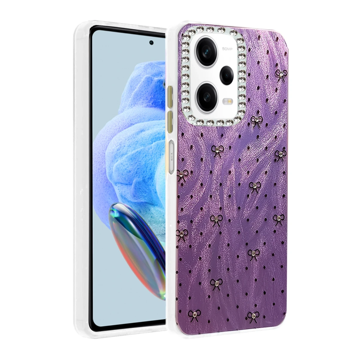 Newface Xiaomi Redmi Note 12 Pro 5G Kılıf Blade Aynalı Desenli Kapak - Desen 2