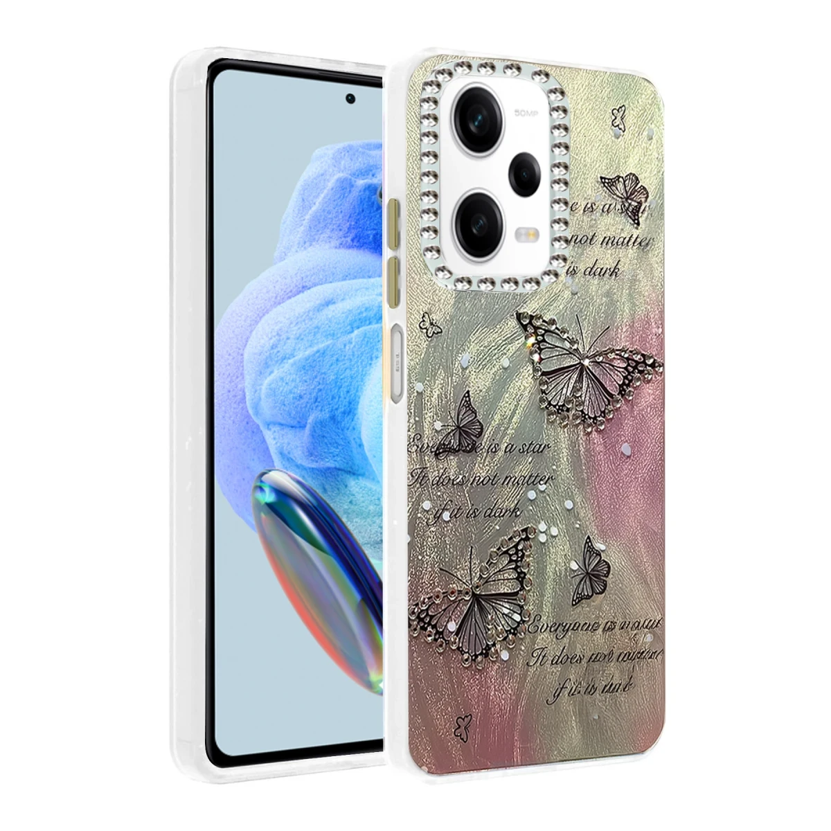 Newface Xiaomi Redmi Note 12 Pro 5G Kılıf Blade Aynalı Desenli Kapak - Desen 6