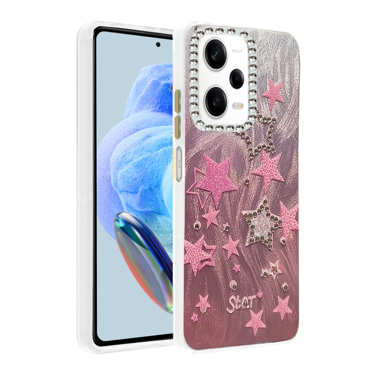 Newface Xiaomi Redmi Note 12 Pro 5G Kılıf Blade Aynalı Desenli Kapak - Desen 7