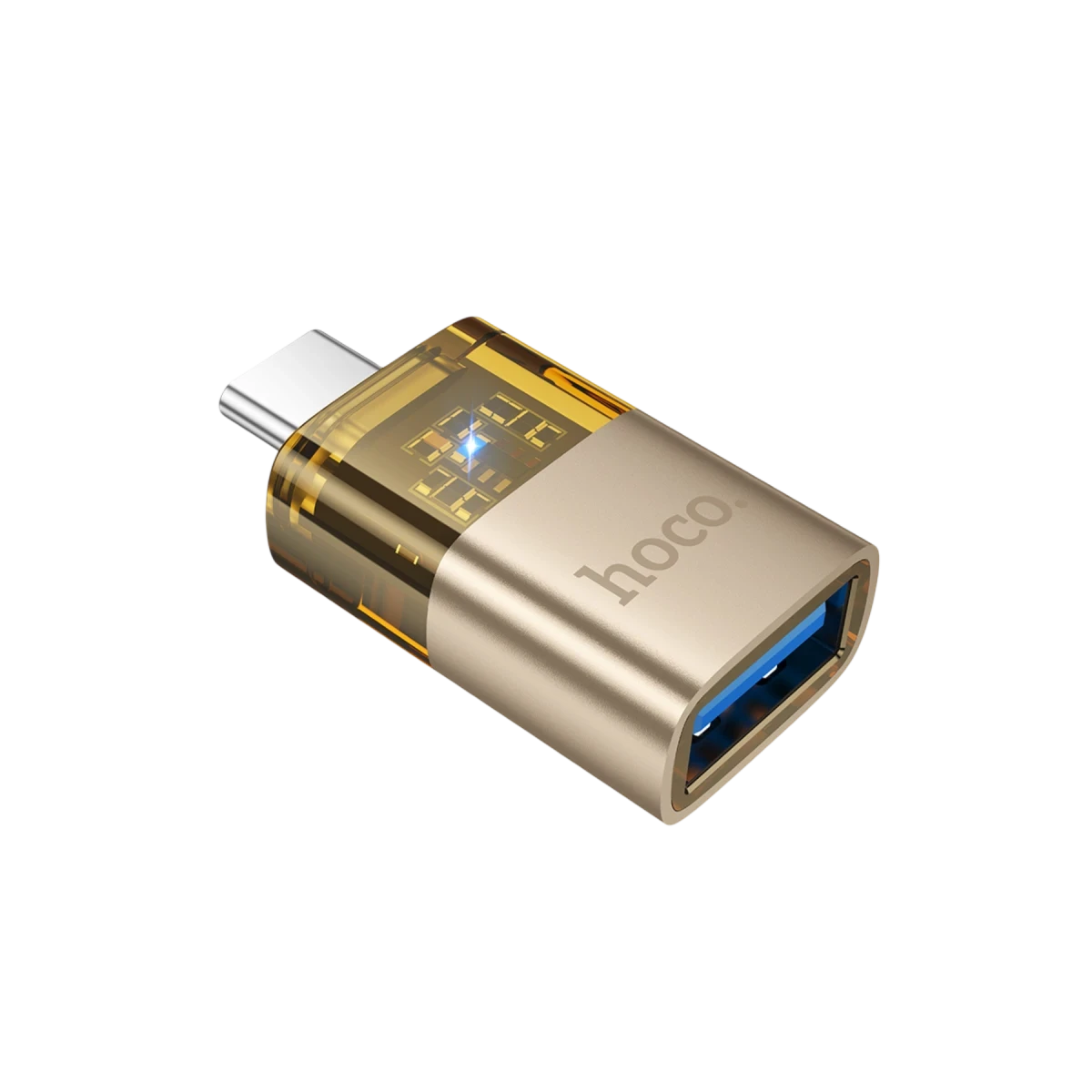 Hoco. UA36B Tak Çalıştır Type-C to USB 3.0 Dönüştürücü - Gold