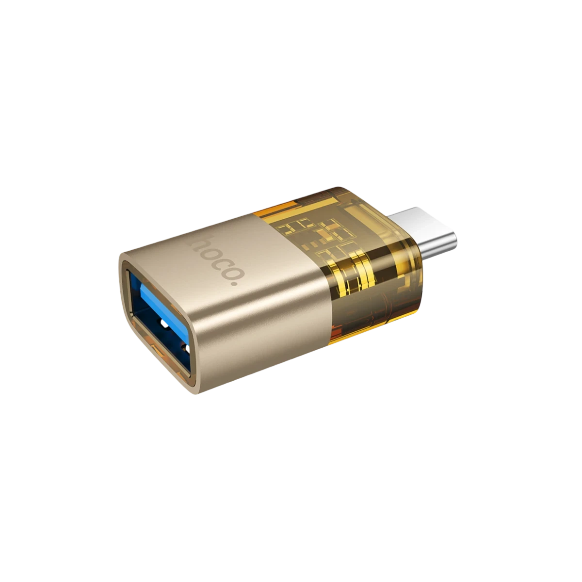 Hoco. UA36B Tak Çalıştır Type-C to USB 3.0 Dönüştürücü - Gold
