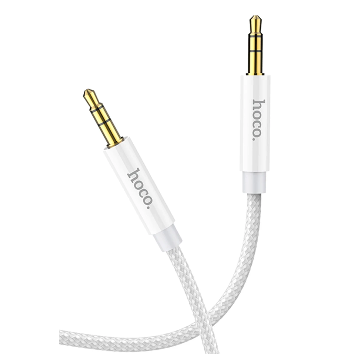 Hoco. UPA19 1M Hasırlı 3.5mm Aux Kablo - Gümüş
