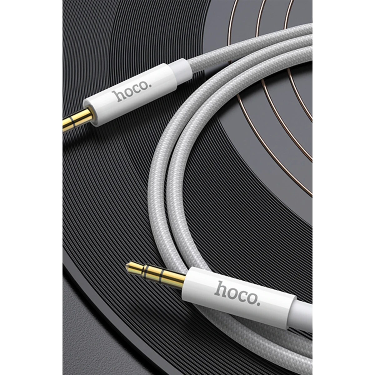 Hoco. UPA19 2M Hasırlı 3.5mm Aux Kablo - Siyah