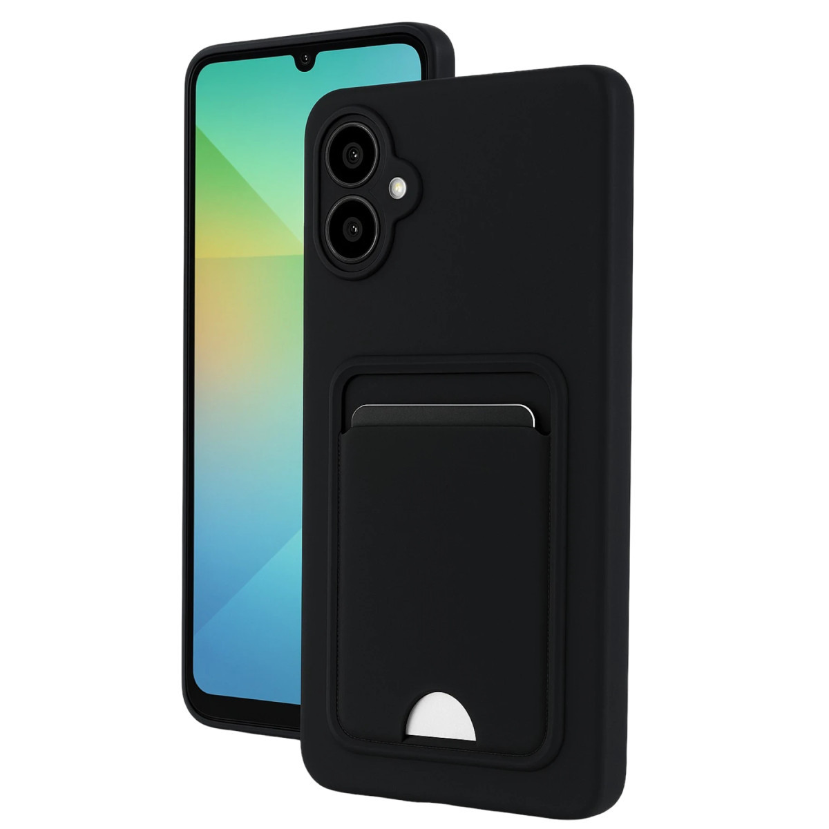 Newface Samsung Galaxy A06 Kılıf Kelvin Kartvizitli Silikon - Siyah — görsel 5