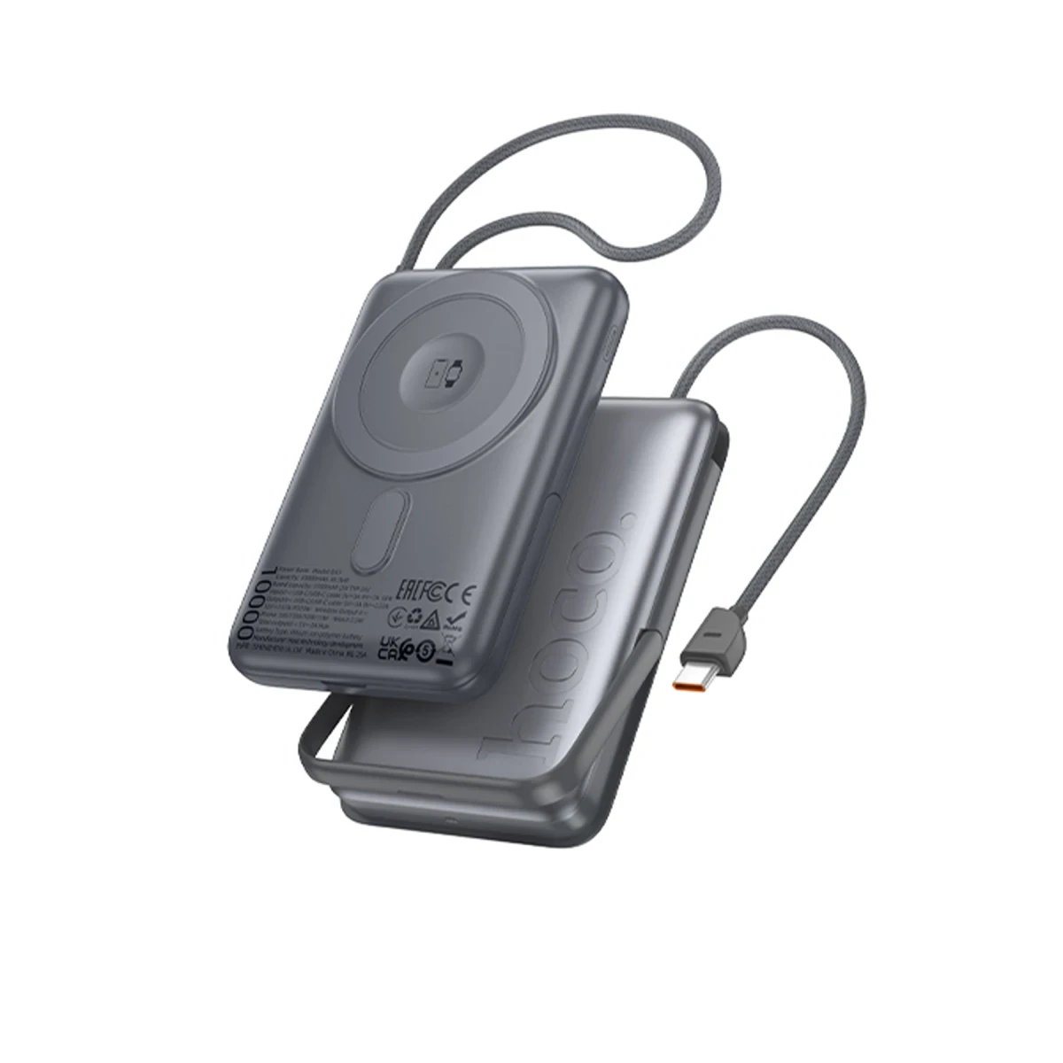 Hoco. Q43 Clever 3in1 10.000 mAh PD 20W Standlı Magsafe Powerbank - Gri