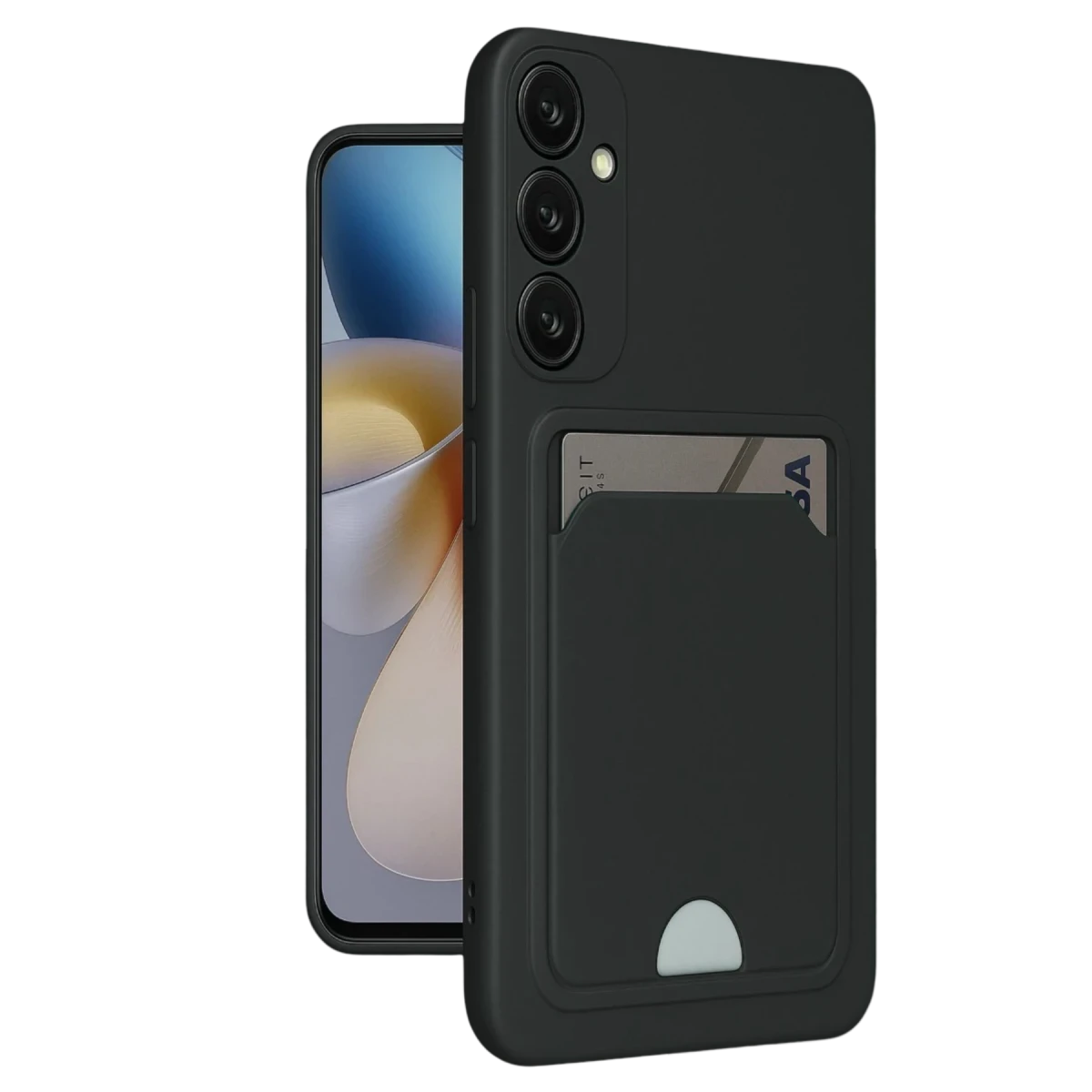 Newface Samsung Galaxy A16 5G Kılıf Kelvin Kartvizitli Silikon - Siyah — görsel 4