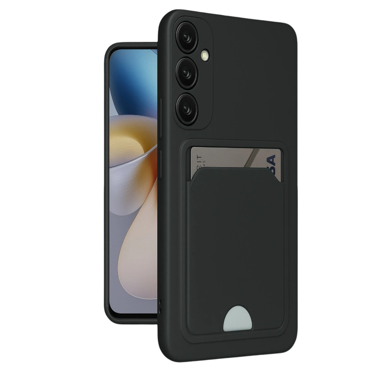 Newface Samsung Galaxy A16 5G Kılıf Kelvin Kartvizitli Silikon - Siyah — görsel 7