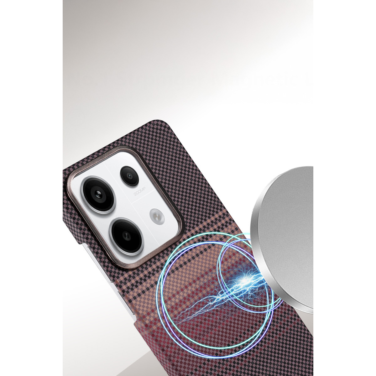 Newface Xiaomi Redmi Note 13 Pro 4G Vega Magsafe Kapak - Gri — görsel 8