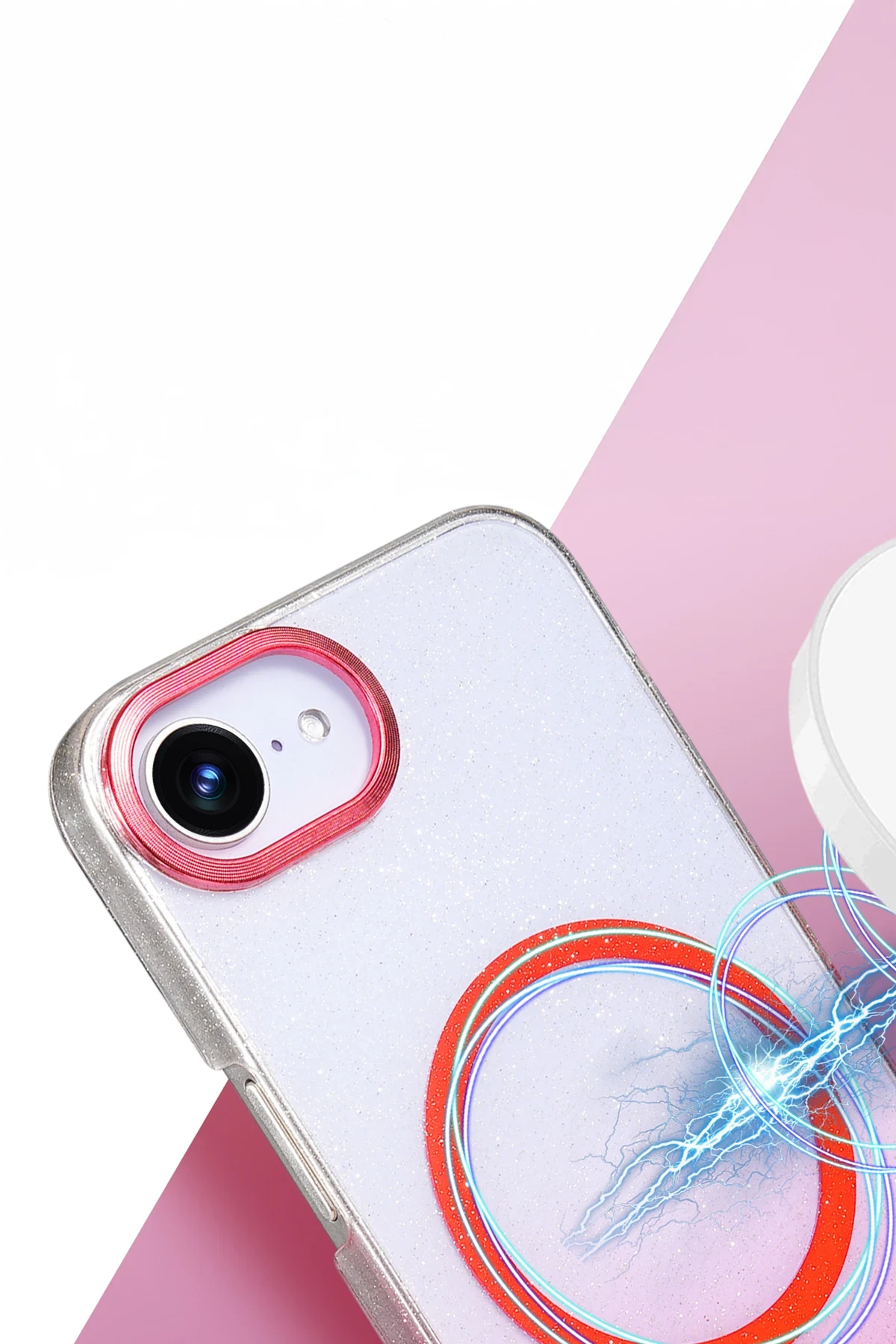Newface Apple iPhone 16E Glossy Magsafe Kapak - Siyah
