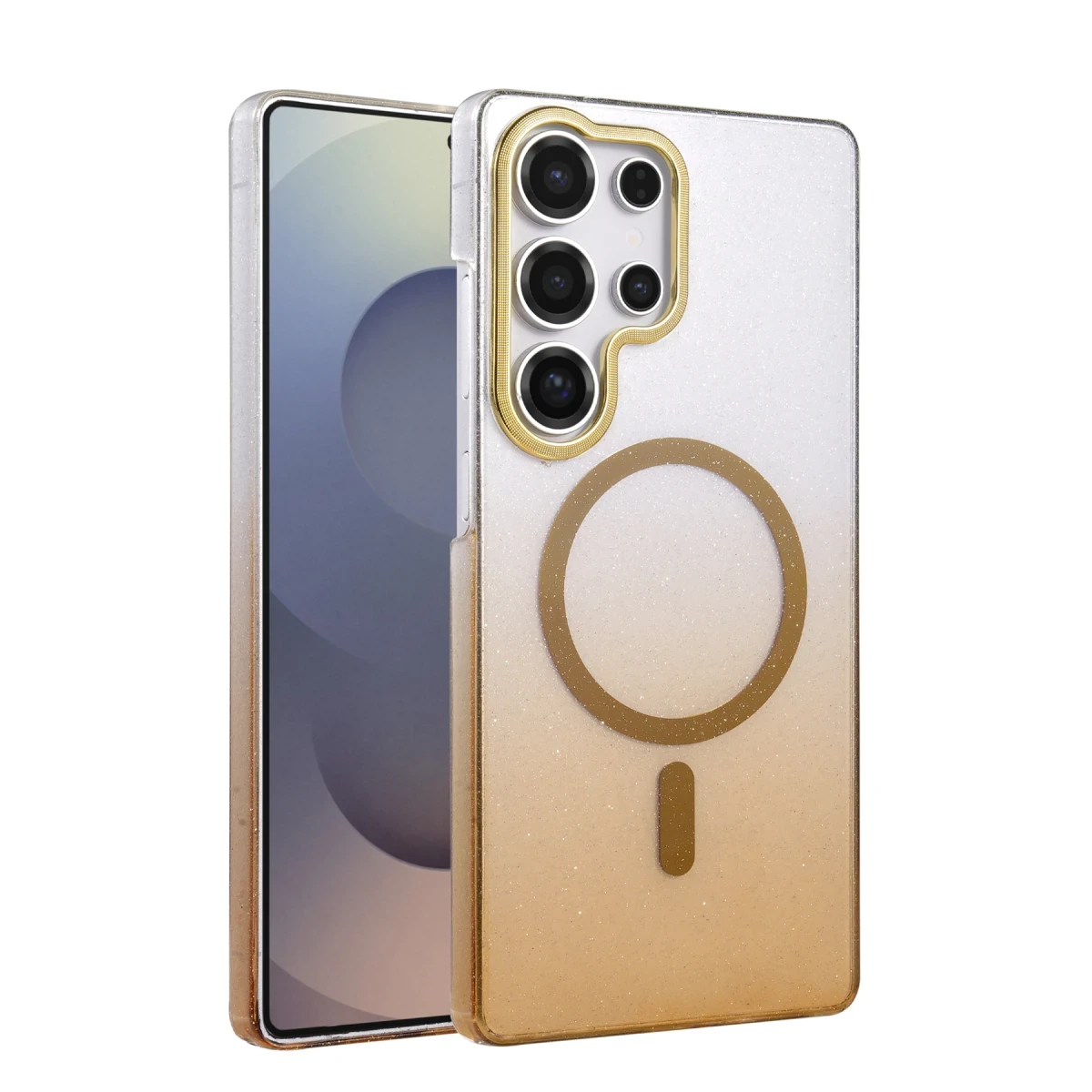 Newface Samsung Galaxy S25 Ultra Glossy Magsafe Kapak - Çöl Titanyum