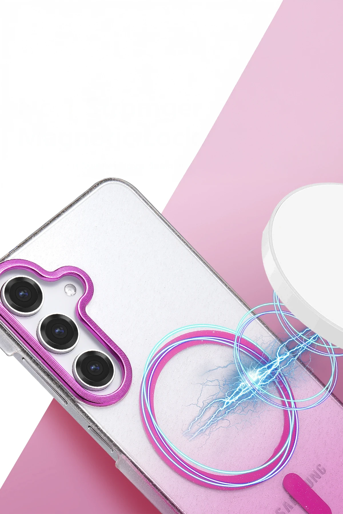 Newface Samsung Galaxy S24 FE Glossy Magsafe Kapak - Mavi — görsel 2