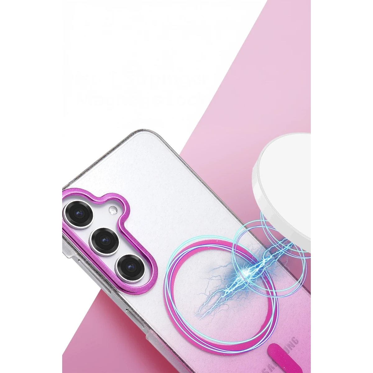 Newface Samsung Galaxy S24 FE Glossy Magsafe Kapak - Mavi — görsel 5