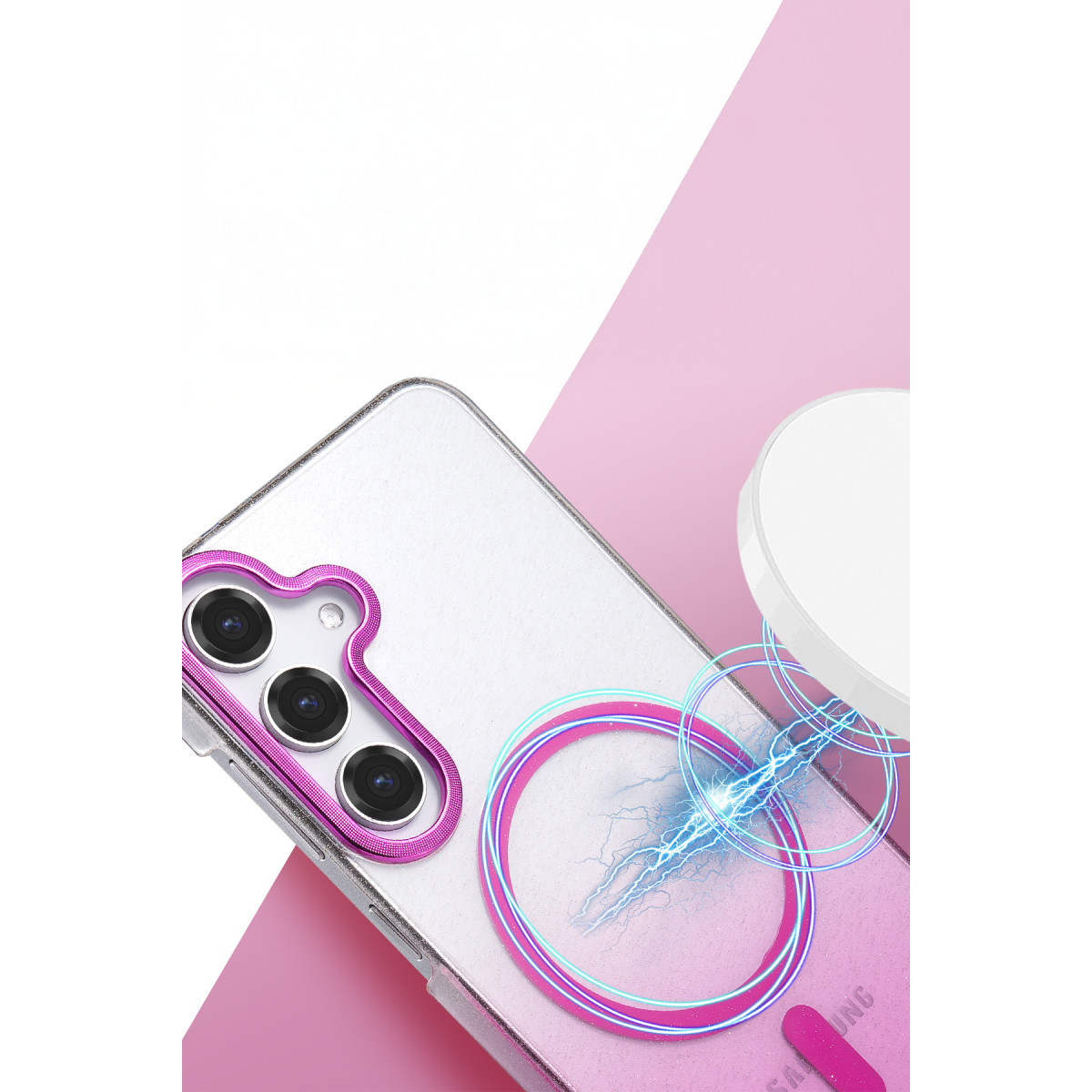 Newface Samsung Galaxy S24 FE Glossy Magsafe Kapak - Mavi — görsel 8