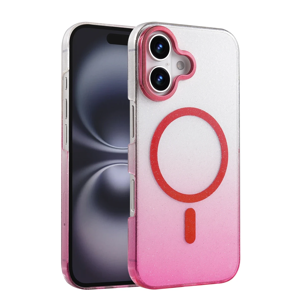 Newface Apple iPhone 16 Plus Glossy Magsafe Kapak - Pembe