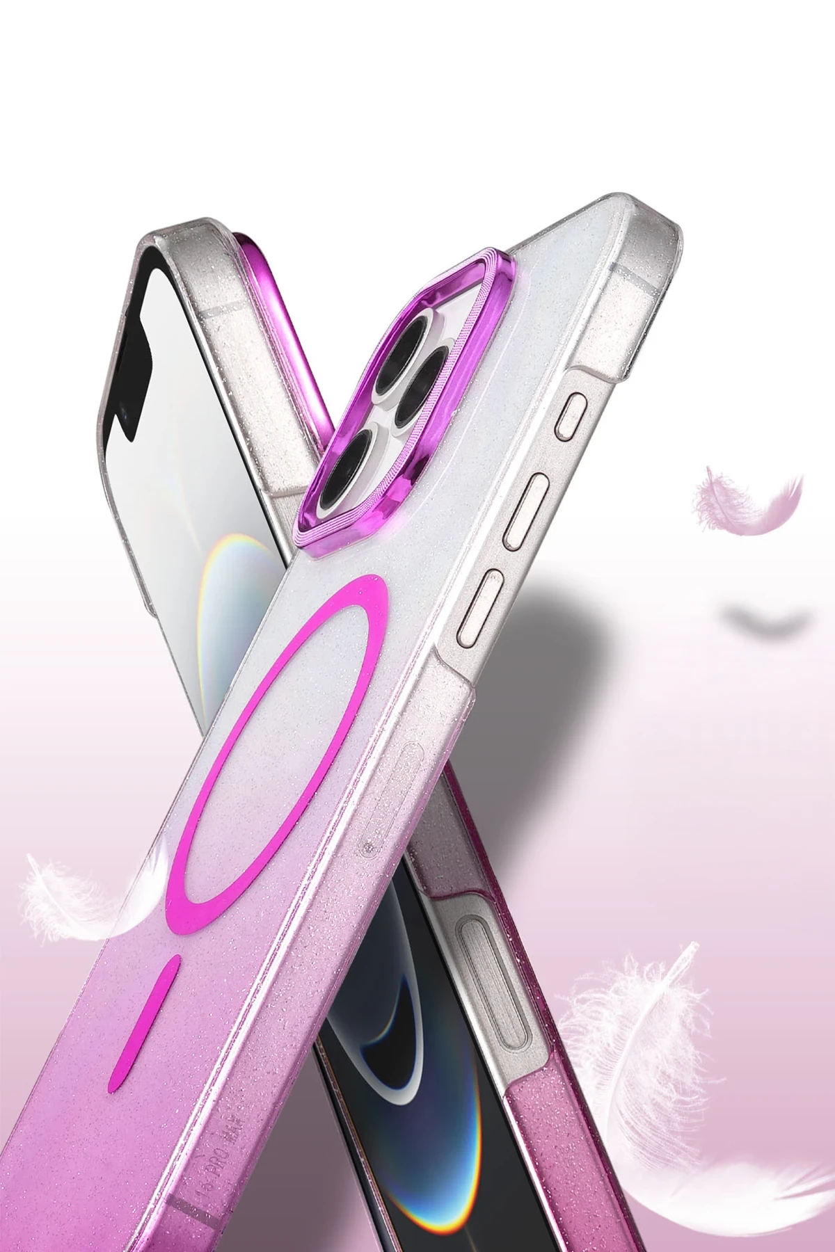 Newface Apple iPhone 16 Pro Glossy Magsafe Kapak - Mavi