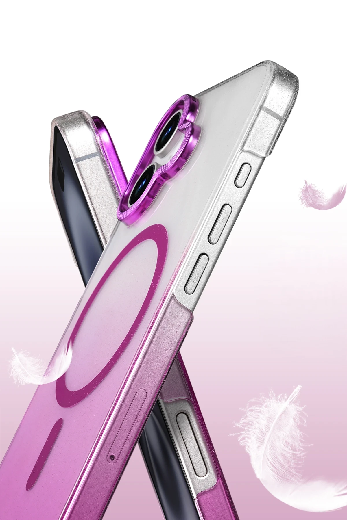 Newface Apple iPhone 16 Glossy Magsafe Kapak - Mor