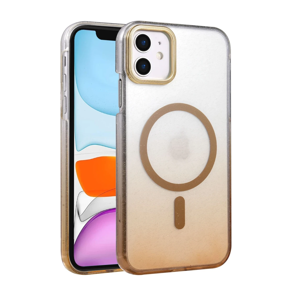 Newface Apple iPhone 11 Glossy Magsafe Kapak - Çöl Titanyum