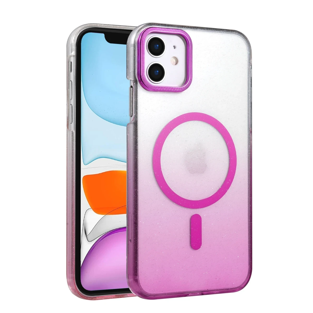 Newface Apple iPhone 11 Glossy Magsafe Kapak - Mor