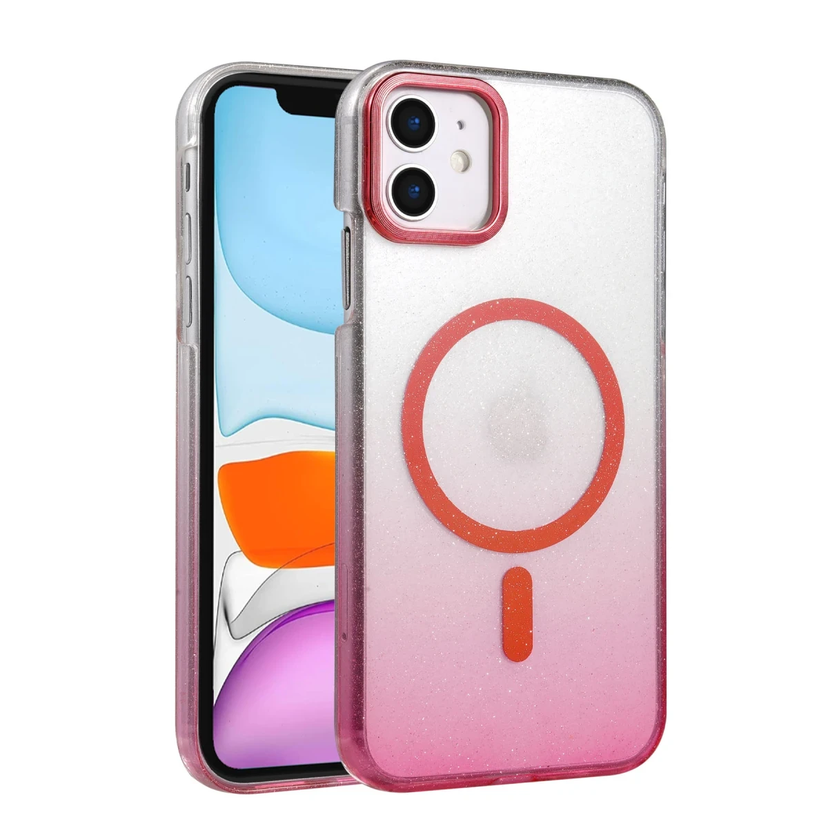 Newface Apple iPhone 11 Glossy Magsafe Kapak - Pembe