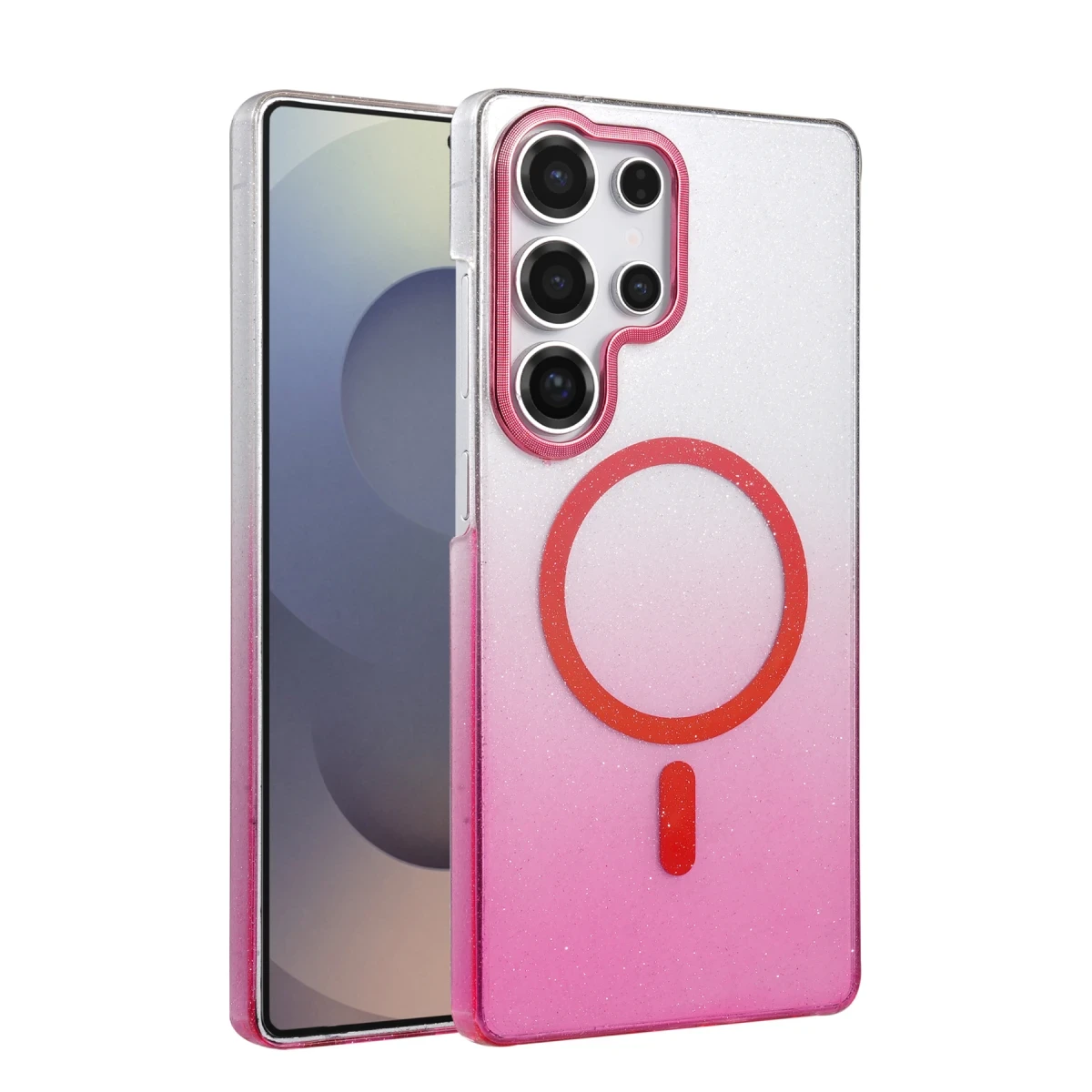 Newface Samsung Galaxy S23 Ultra Glossy Magsafe Kapak - Pembe